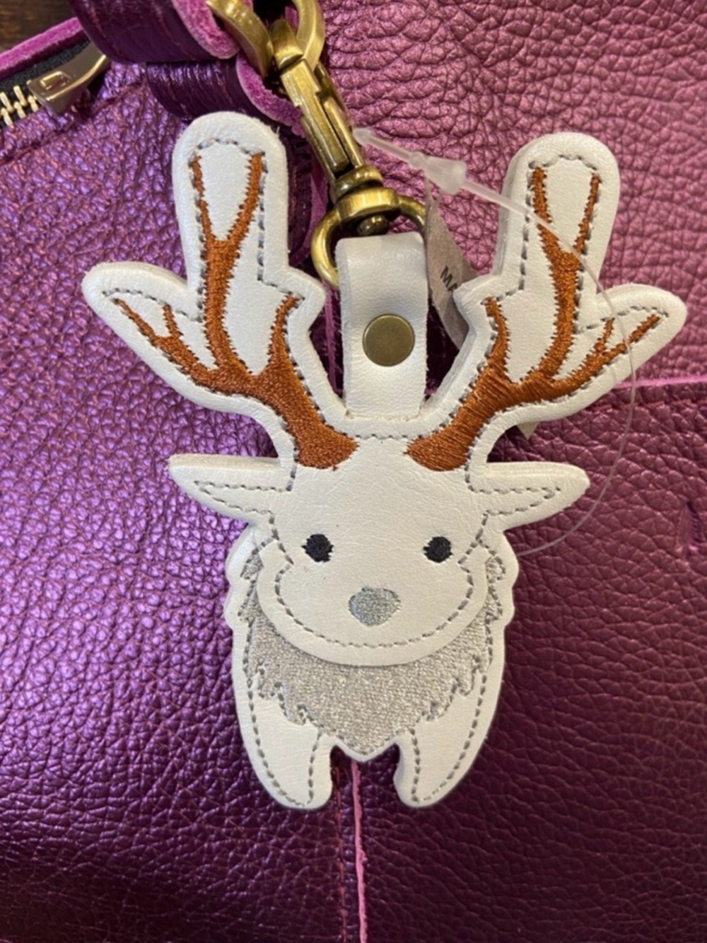 Portland Leather Deer Bag Flair Bag Charm - NEW